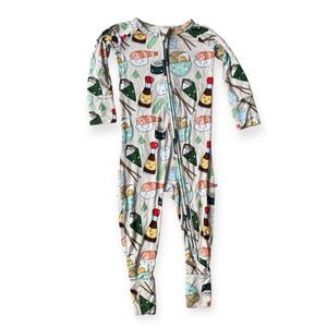 Bums & Roses Sushi Print Footed Sleeper 9-12 Months